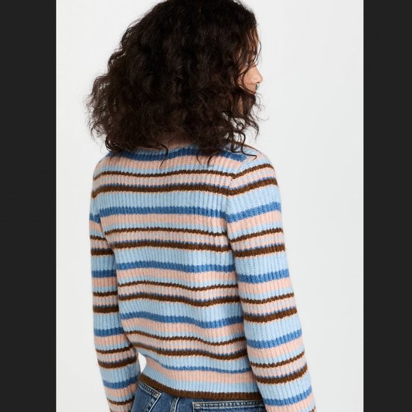 NWT! Nordstrom ENGLISH FACTORY Knit Stripe Cardigan in Multi M - Picture 3 of 16